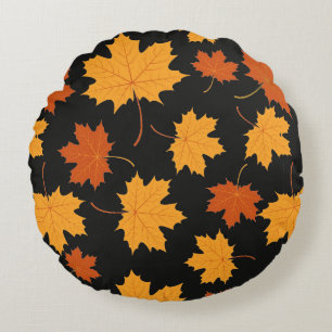 Almohada Redonda de Tirar-Hojas de Otoño que Caen