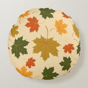 Almohada Redonda de Tirar-Hojas que Caen de Otoño