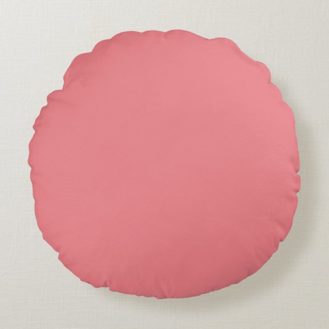 Almohada Redonda de Tirar Rosa (16") (Anverso)