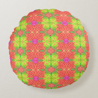 Almohada Redonda de Verano con Frutas
