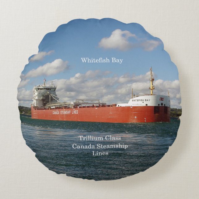 almohada redonda de Whitefish Bay (Anverso)