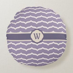 Almohada redonda de Zigzag florada