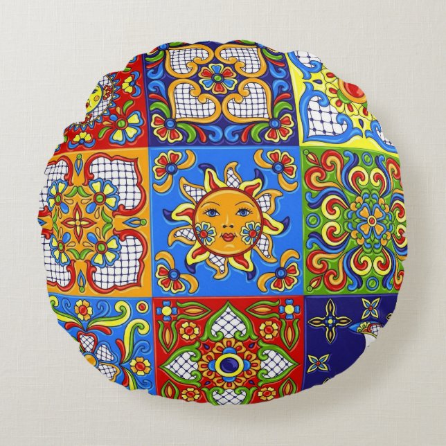 Almohada redonda decorativa divertida 2 (Anverso)