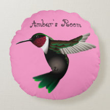 Almohada redonda del acento del colibrí