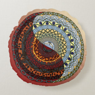 Almohada redonda del cielo y el infierno