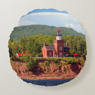 almohada redonda del faro de Big Bay