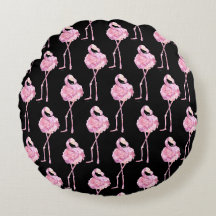 Almohada Redonda Diseño 3 Serie Flamingo Tierno