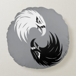 Almohada Redonda "Eagle Eye" - B&W