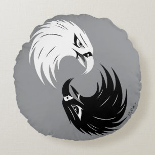 Almohada Redonda "Eagle Eye" - B&W