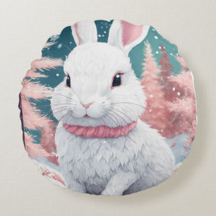 Almohada redonda"Elegancia caprichosa: Actitud de 