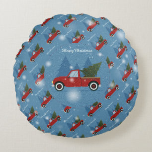 Almohada redonda elegante del árbol de Navidad