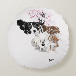 Almohada redonda: Es un mundo de perros, perros