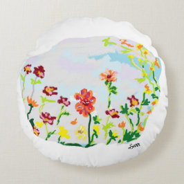 Almohada redonda: Flor salvaje
