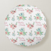 Almohada Redonda Floral de Cactus Personalizada