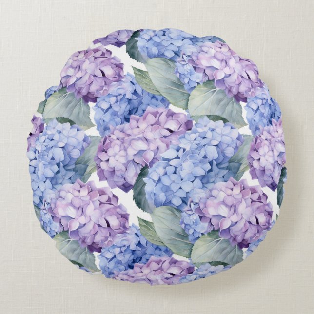 Almohada Redonda Floral para Lanzar (Anverso)