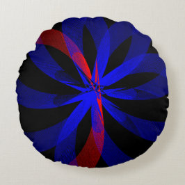 Almohada redonda geométrica del centro de color Bl