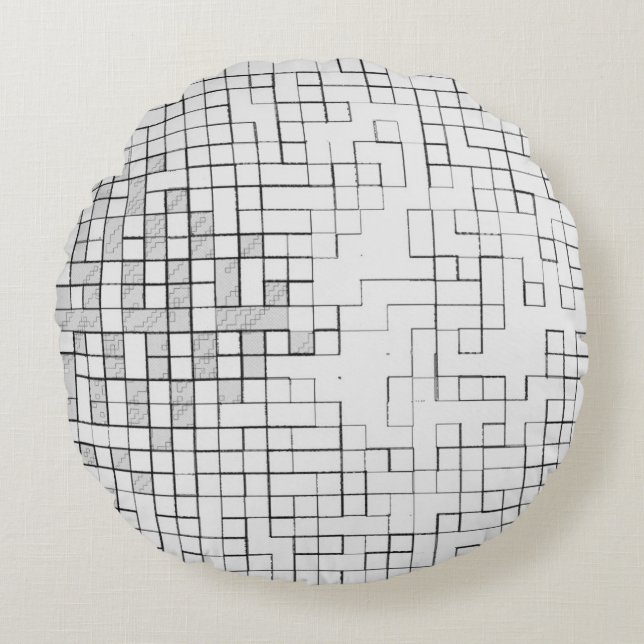 Almohada Redonda Grid Locked (Anverso)