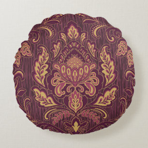 Almohada redonda impresa de Damasco