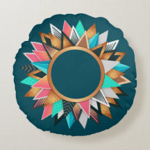 Almohada redonda inspirada en bohemio