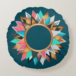 Almohada redonda inspirada en bohemio