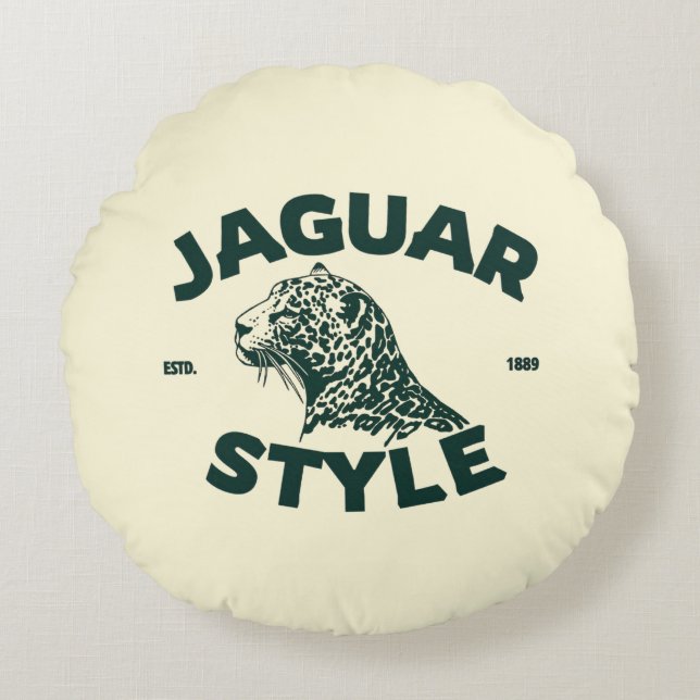Almohada Redonda Jaguar (Anverso)