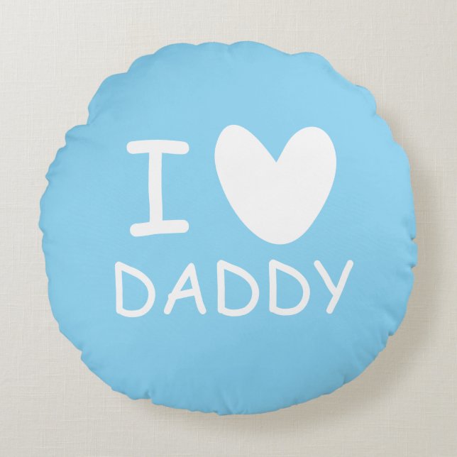 Almohada redonda linda de corazón para papá para l (Anverso)