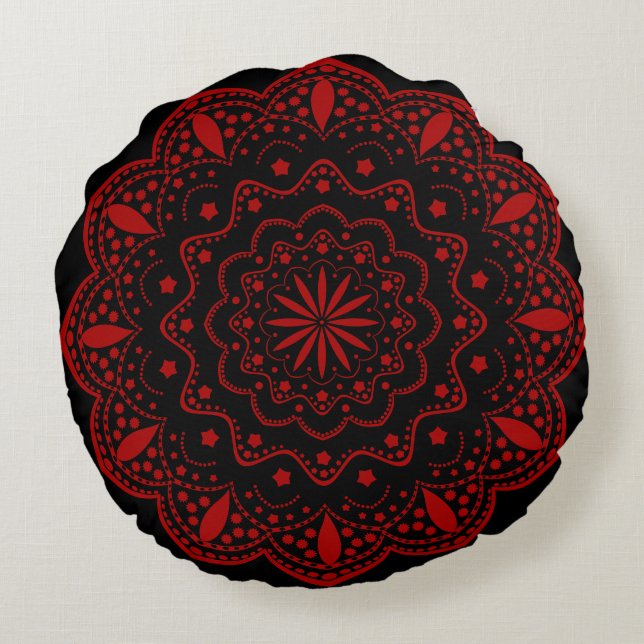 Almohada Redonda Mandala (Reverso)