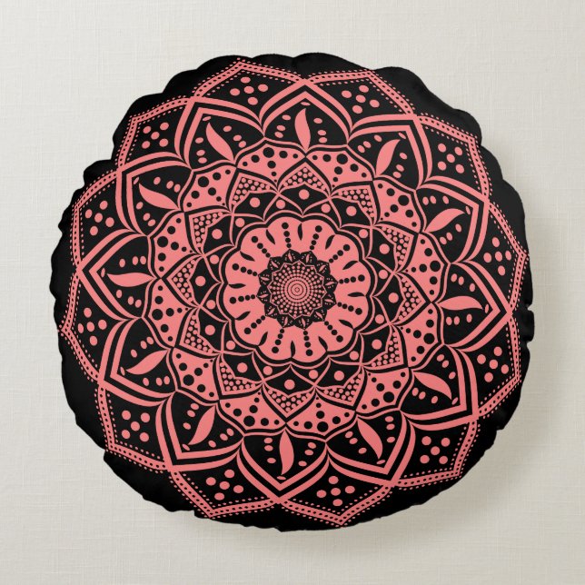 Almohada Redonda Mandala (Anverso)