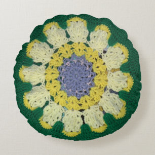 Almohada redonda - modelo de la margarita