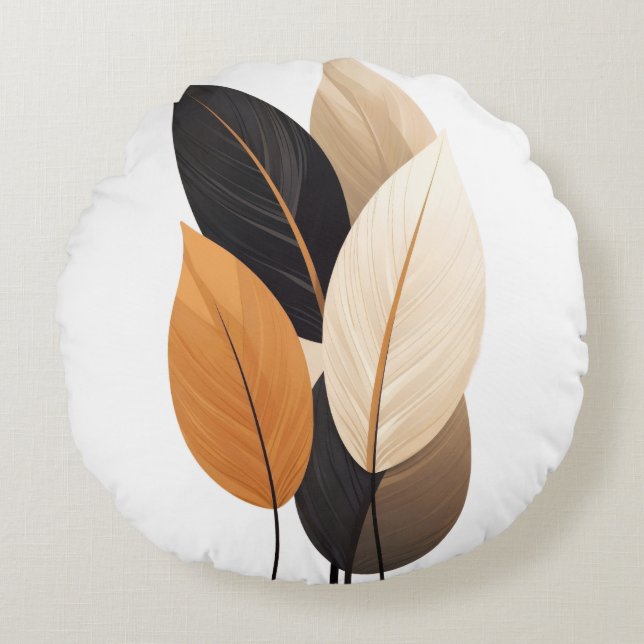 Almohada Redonda Moderna para Lanzar (Anverso)