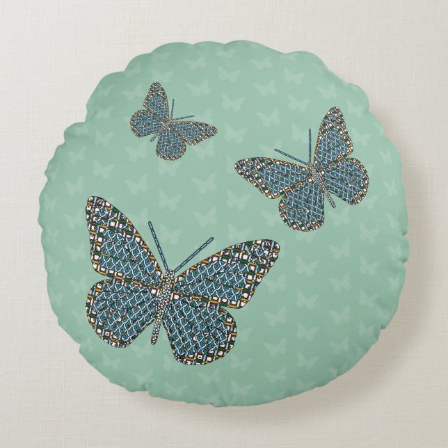 Almohada redonda monarca marroquí (Anverso)