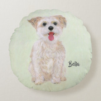 Almohada Redonda Morkie No Yorkie Con Texto