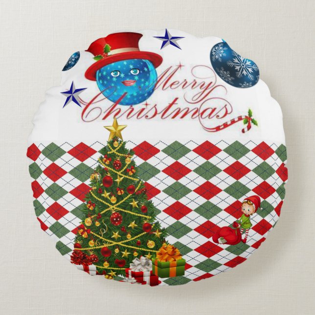 Almohada Redonda Navidad, Feliz Navidad (Anverso)