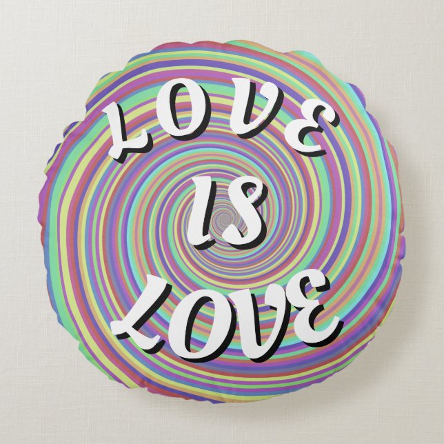 Almohada Redonda Orgullo Amor Es Amor (Anverso)