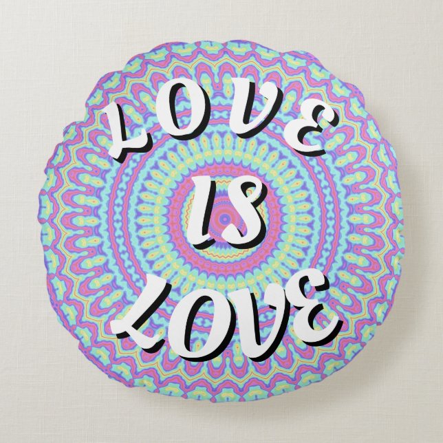 Almohada Redonda Orgullo Amor Es Amor (Anverso)