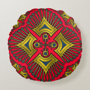 Almohada Redonda para Juego de Salón Colorido Dise