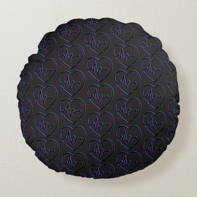 Almohada redonda para la comprobación del corazón (Anverso)