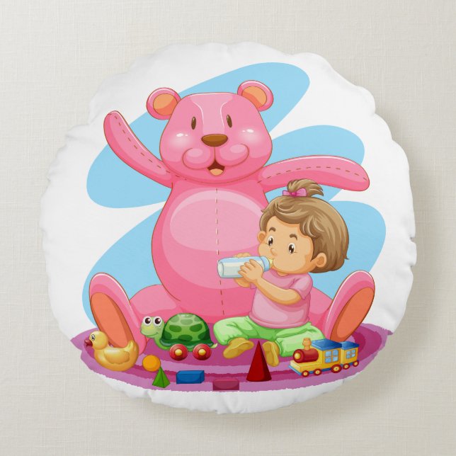 Almohada Redonda para Lanzar (Anverso)