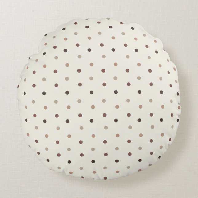 Almohada redonda para nursery de bebé con punto ma (Anverso)
