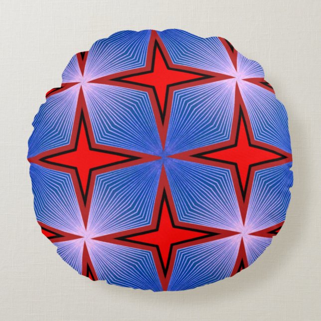 Almohada Redonda para Sofá con Diseño Digital 3D C (Anverso)