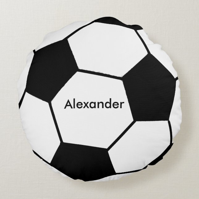 Almohada redonda personalizada de fútbol (Reverso)
