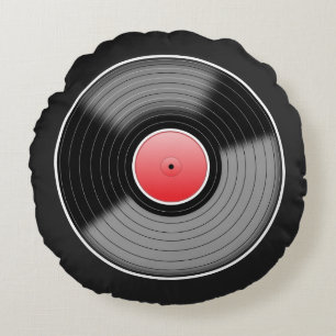 Almohada Redonda Personalizada "Vinyl Junkie"