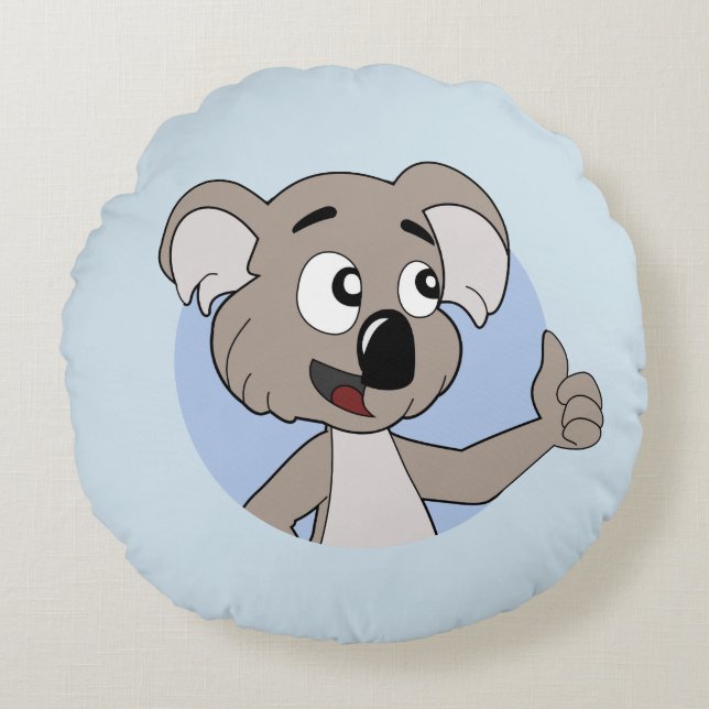 almohada redonda personalizado del oso Koala (Anverso)