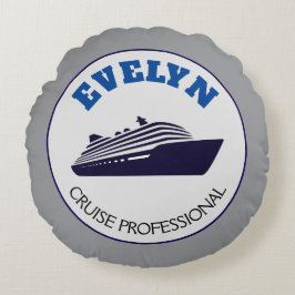 Almohada Redonda Profesional de Crucero con Nombre