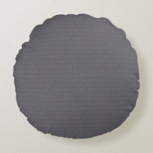 Almohada redonda púrpura y gris con ogee