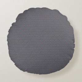 Almohada redonda púrpura y gris con ogee