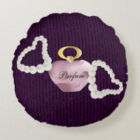 Almohada Redonda Purpurina y Perlas de Parfum