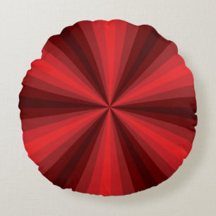 Almohada redonda roja de la ilusión óptica