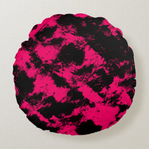 Almohada Redonda Rosa Negro