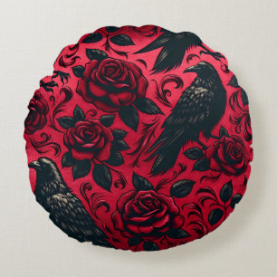 Almohada redonda Rosa Raven